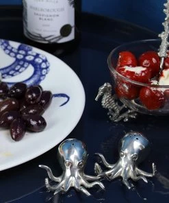 Detail Products Pewter Octopus Salt And Pepper Shakers Kitchen & Dining