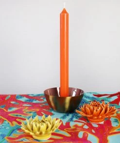Caspari Orange Dinner Candle