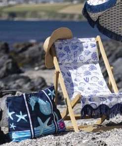 Cream Cornwall Seahorse Supersized Cotton Shopper