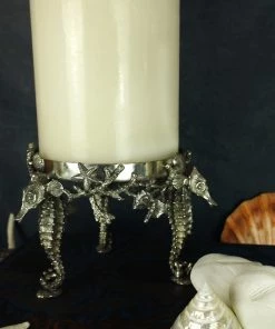 Detail Products Pewter Seahorse Candle Holder