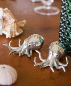 Detail Products Pewter Octopus Salt And Pepper Shakers Kitchen & Dining