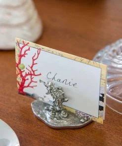 Detail Products Kitchen & Dining Pewter Coral & Seahorse Card Holder 11 Detail Products Kitchen & Dining Pewter Coral & Seahorse Card Holder