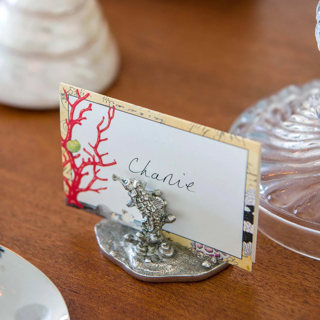Detail Products Kitchen & Dining Pewter Coral & Seahorse Card Holder 6 Detail Products Kitchen & Dining Pewter Coral & Seahorse Card Holder