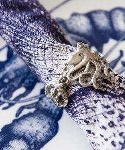 Detail Products Kitchen & Dining Pewter Sea Animal Napkin Ring Set