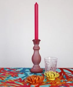 Caspari Fuchsia Dinner Candle Tablescaping