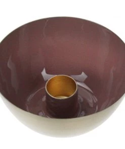 Light & Living Candles & Home Fragrance Old Rose & Gold Candle Holder