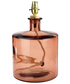 Jarapa Gillan Recycled Glass Lamp Base In Pale Pink