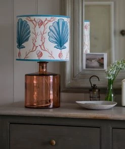 Jarapa Gillan Recycled Glass Lamp Base In Pale Pink