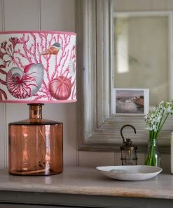 Jarapa Gillan Recycled Glass Lamp Base In Pale Pink