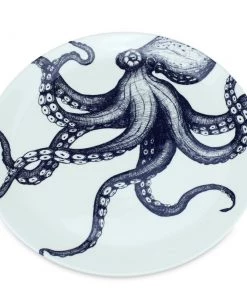 Cream Cornwall Bone China Octopus Dinner Plate Kitchen & Dining