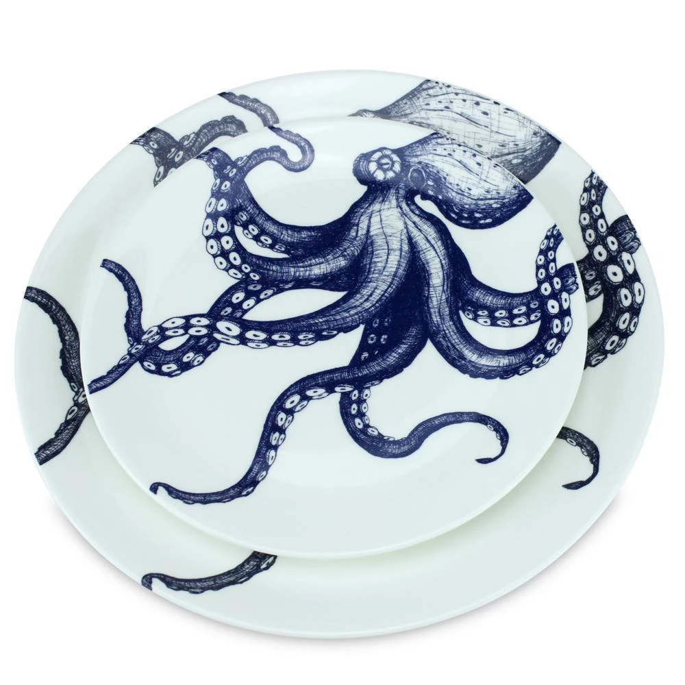 Fegg Hayes Kitchen & Dining Large Bone China Octopus Dinner Plate 2 Fegg Hayes Kitchen & Dining Large Bone China Octopus Dinner Plate