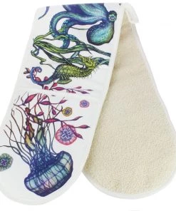 Magic Textiles Reef Design Multi-Coloured Print Oven Gloves Kitchen & Dining
