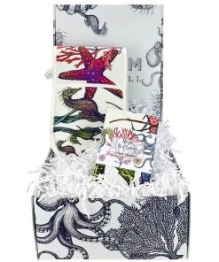 Cream Cornwall Gifting Oven Gloves & Tea Towel Luxury Hamper - Reef