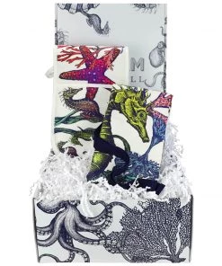 Cream Cornwall Oven Gloves & Apron Luxury Hamper - Reef