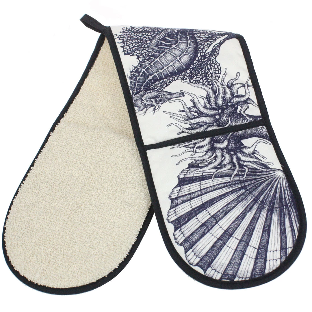 Cream Cornwall Gifting Oven Gloves & Tea Towel Luxury Hamper - Octopus 4 Cream Cornwall Gifting Oven Gloves & Tea Towel Luxury Hamper - Octopus