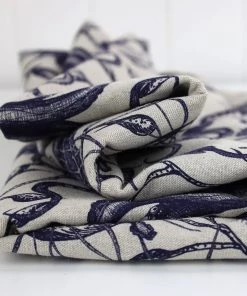 Magic Textiles New Arrivals Sea Creatures & Seaweed Linen Fabric - Natural