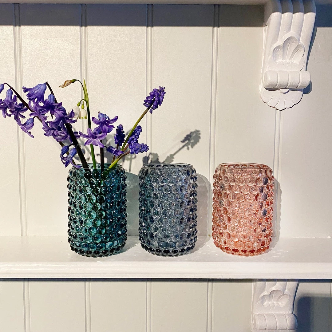 Light & Living Sea Urchin Glass Tea Light Large - Blue-Grey 4 Light & Living Sea Urchin Glass Tea Light Large - Blue-Grey