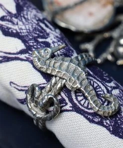 Detail Products Kitchen & Dining Pewter Sea Animal Napkin Ring Set
