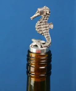 Detail Products Kitchen & Dining Pewter Seahorse Cork Stopper