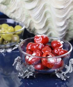 Detail Products Kitchen & Dining Pewter Seahorse Glass Bowl