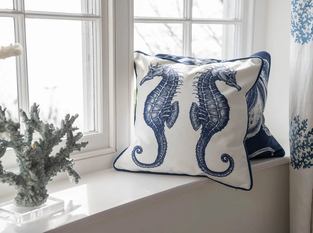Magic Textiles Seahorse Velvet Cushion Cover 4 Magic Textiles Seahorse Velvet Cushion Cover
