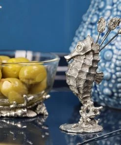 Detail Products Pewter Seahorse Pick Set Kitchen & Dining