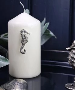 Detail Products Pewter Seahorse Candle Pin Kitchen & Dining
