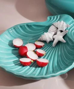 Edelweiss New Arrivals Scallop Shell Plate In Blue