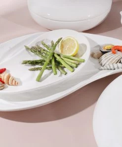 Edelweiss Large Mussel Tray With Shells In White New Arrivals