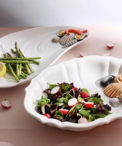 Edelweiss Sea Collection Serving Bowl In White New Arrivals