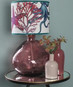 Jarapa Sennen Recycled Glass Lamp Base In Pink Glass Homeware
