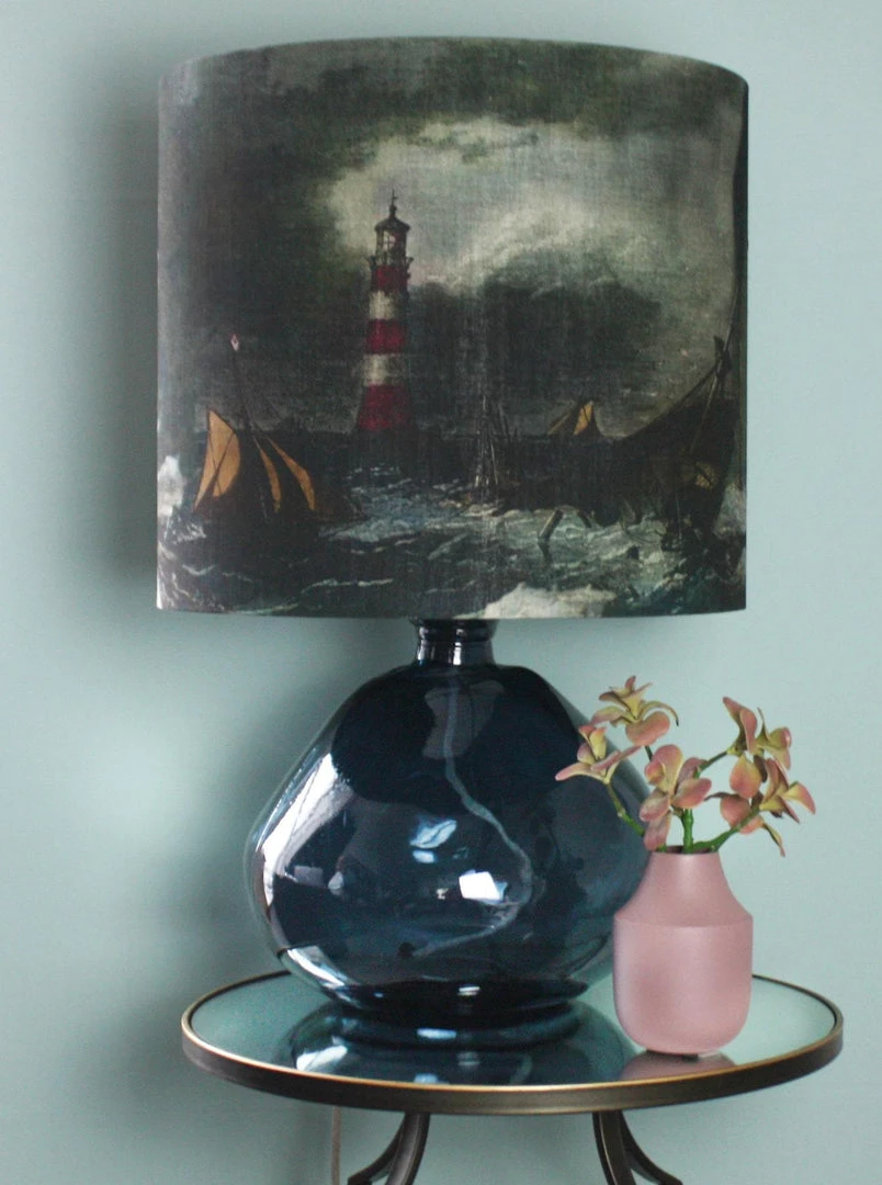 Jarapa Sennen Recycled Glass Lamp Base In Petrol Blue Homeware 5 Jarapa Sennen Recycled Glass Lamp Base In Petrol Blue Homeware