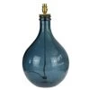 Jarapa Homeware St Mawes Long Neck Glass Lamp Base In Petrol Blue