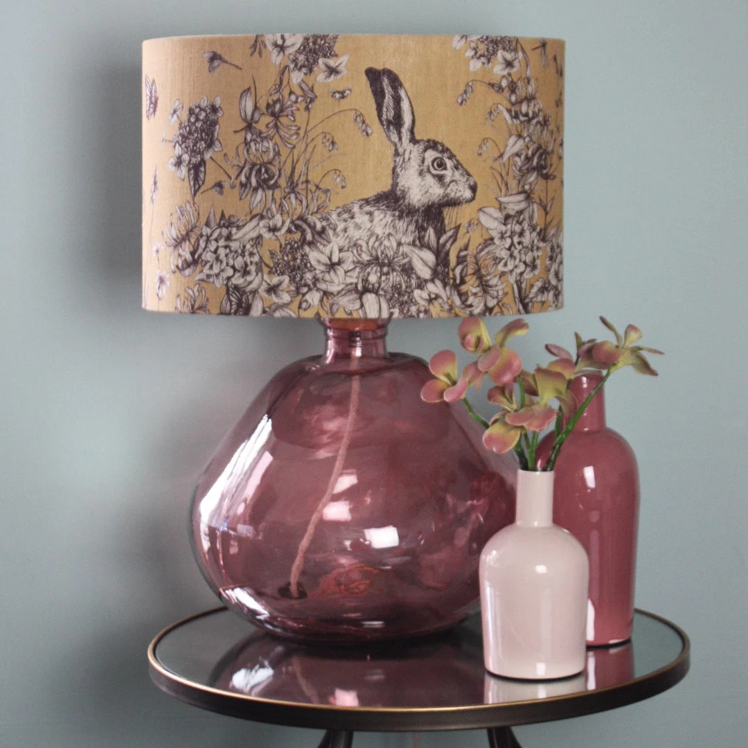 Jarapa Sennen Recycled Glass Lamp Base In Pink Glass Homeware 3 Jarapa Sennen Recycled Glass Lamp Base In Pink Glass Homeware