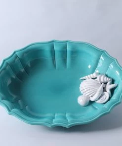Edelweiss Sea Collection Serving Bowl In Blue New Arrivals