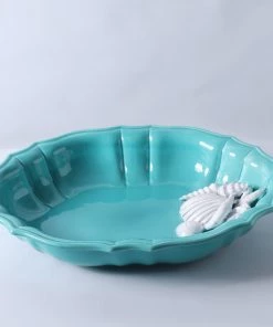 Edelweiss Sea Collection Serving Bowl In Blue New Arrivals