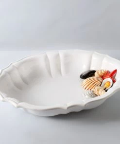 Edelweiss Sea Collection Serving Bowl In White New Arrivals