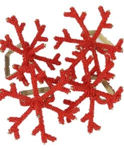 Coach House Kitchen & Dining Set Of 4 Red Reef Napkin Rings