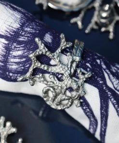 Detail Products Kitchen & Dining Pewter Shells Napkin Ring Set