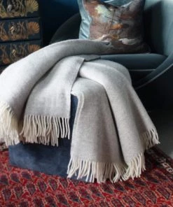Tweedmill Beehive Grey Throw Homeware