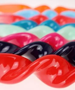 Graziani Accessories Twisted Lacquered Candle - Orange