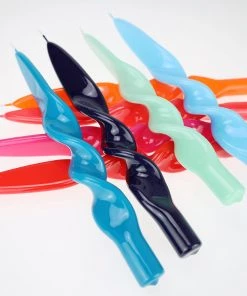 Graziani Accessories Twisted Lacquered Candle - Turquoise