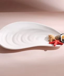 Edelweiss Small Mussel Tray With Shells In White