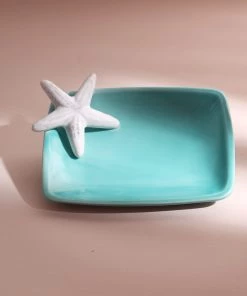 Edelweiss Starfish Soap Dish In Blue