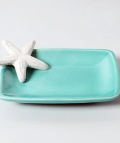 Edelweiss Starfish Soap Dish In Blue