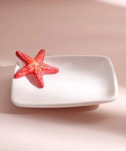 Edelweiss Starfish Soap Dish In White