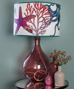 Jarapa St Mawes Long Neck Glass Lamp Base In Pink Homeware