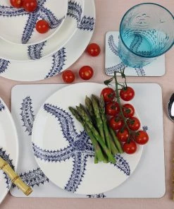 Orchard Melamine Blue And White Starfish Design Coaster New Arrivals