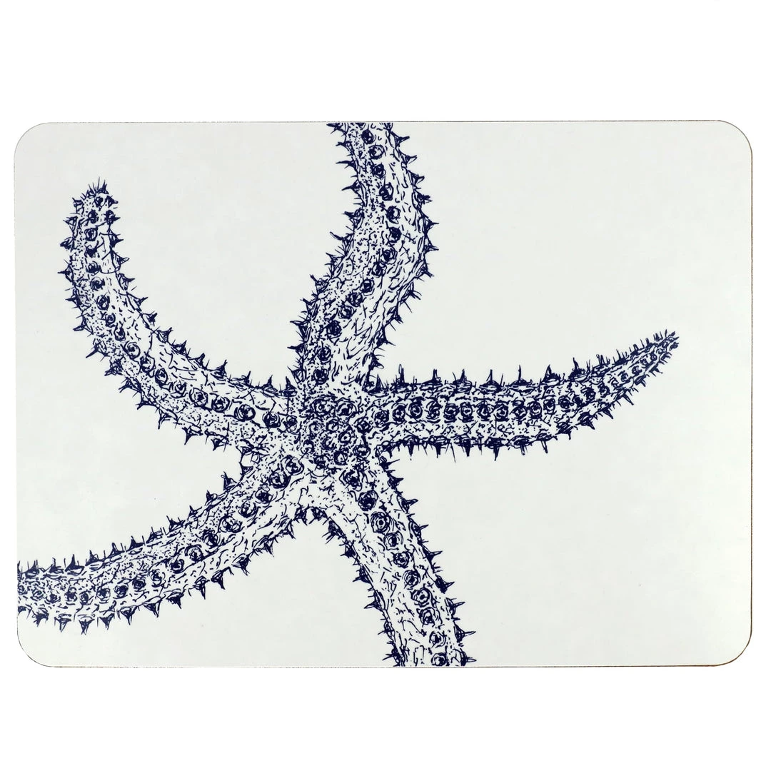 Orchard Melamine Blue And White Starfish Design Placemat 1 Orchard Melamine Blue And White Starfish Design Placemat