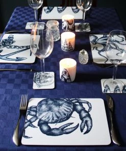 Orchard Melamine Kitchen & Dining Blue And White Crab Design Placemat